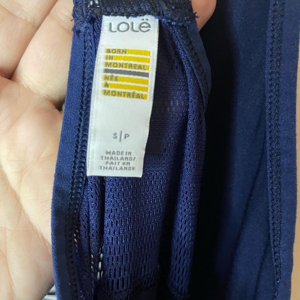 Women’s Lolë size small tennis dress tank top blue white striped pickleball - Picture 4 of 8